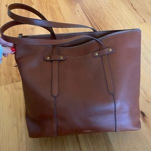 Fossil Brown Leather Purse Bag